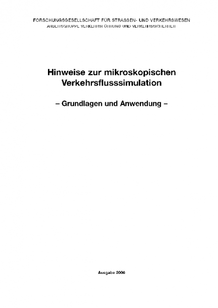  H Verkehrsflusssimulation