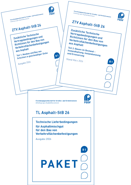 TL Asphalt-StB 26 + ZTV Asphalt-StB, Teil 1 + ZTV Asphalt-StB, Teil 2 - Paket - VORBESTELLUNG
