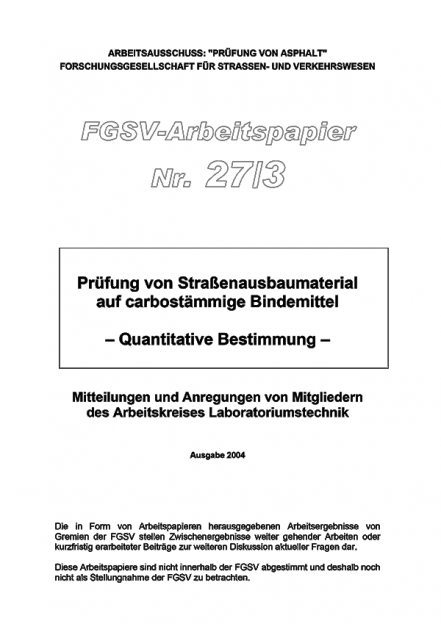 AP Carbostämmige Bindemittel - Quantitative Bestimmung