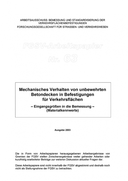 AP Unbewehrte Betondecken - Bemessung