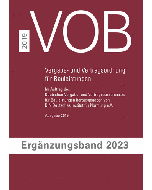 Ergänzungsband 2023 zur VOB Gesamtausgabe 2019 