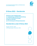 E Klima 2022 - Steckbriefe (Ausgabe Oktober 2022 mit Ergänzungen Dezember 2022)
