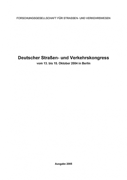 Deutscher Straßen- und Verkehrskongress Berlin 2004