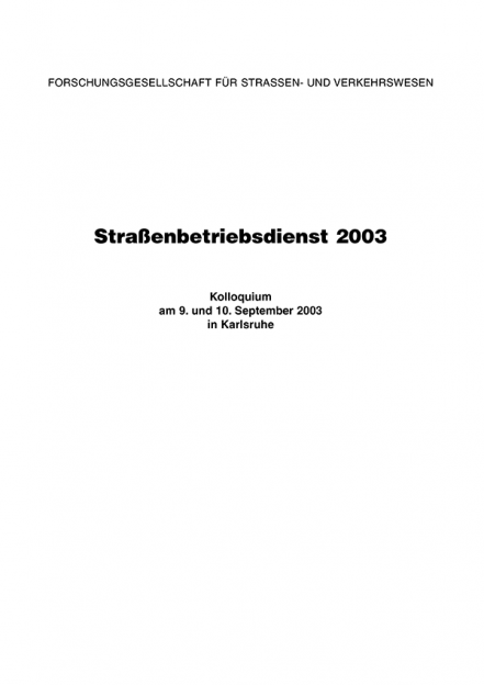 Straßenbetriebsdienst 2003