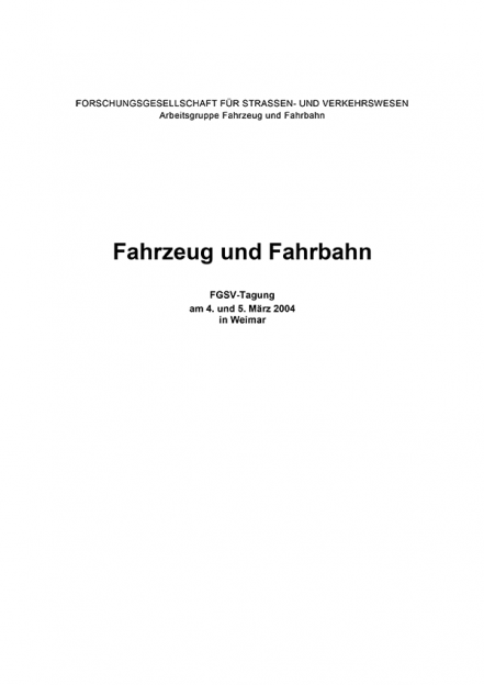 Fahrzeug und Fahrbahn 2004