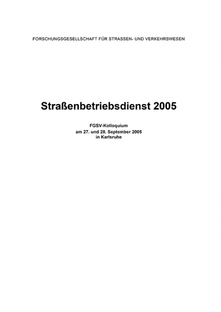 Straßenbetriebsdienst 2005