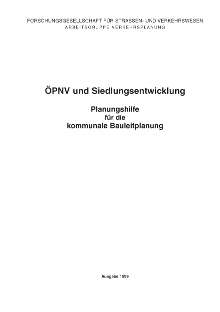 ÖPNV und Siedlungsentwicklung 