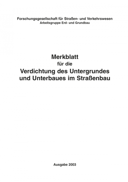 M Verdichtung des Untergrundes