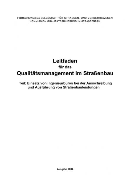 Leitfaden Qualitätsmanagement Teil: Ingenieurbüros