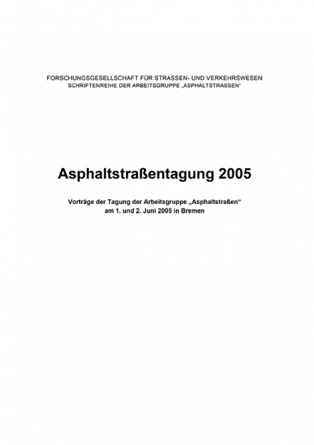 Asphaltstraßentagung 2005