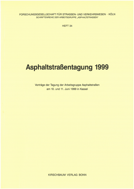 Asphaltstraßentagung 1999