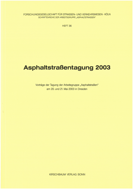 Asphaltstraßentagung 2003