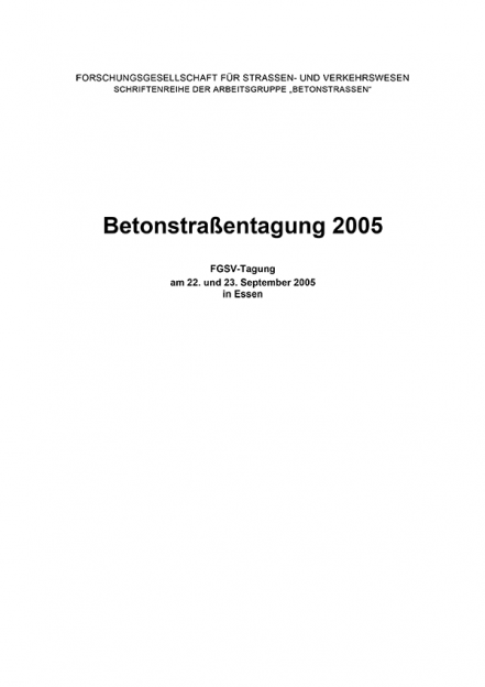 Betonstraßentagung 2005