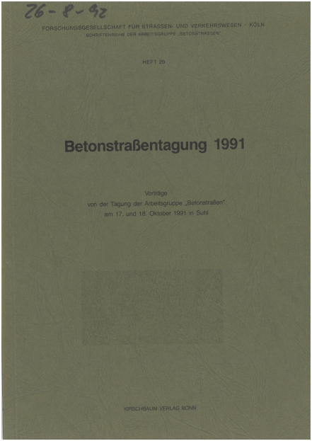 Betonstraßentagung 1991