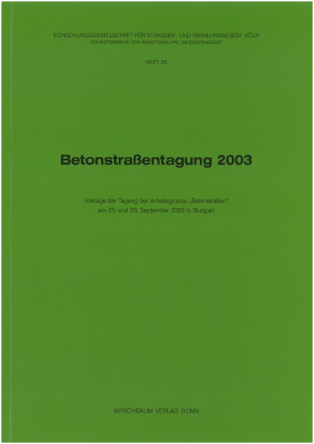 Betonstraßentagung 2003