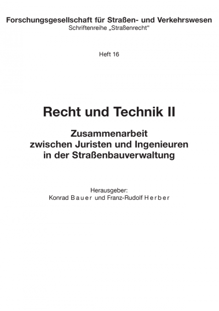 Recht und Technik II