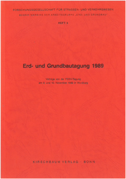 Erd- und Grundbautagung 1989