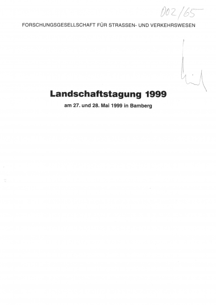 Landschaftstagung 1999