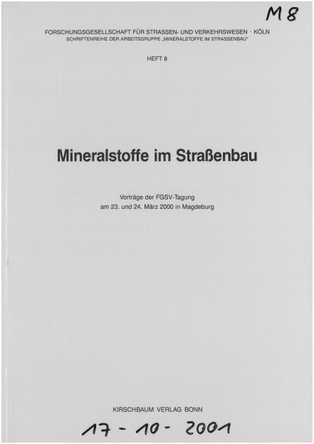 Mineralstoffe im Straßenbau 2000