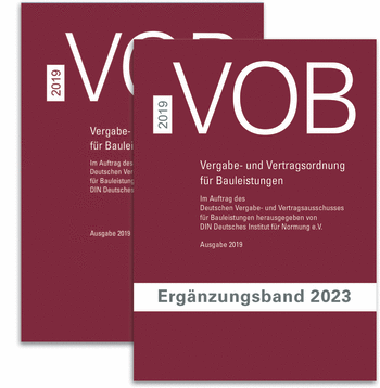 PAKET VOB Gesamtausgabe 2019 + VOB Ergänzungsband 2023 