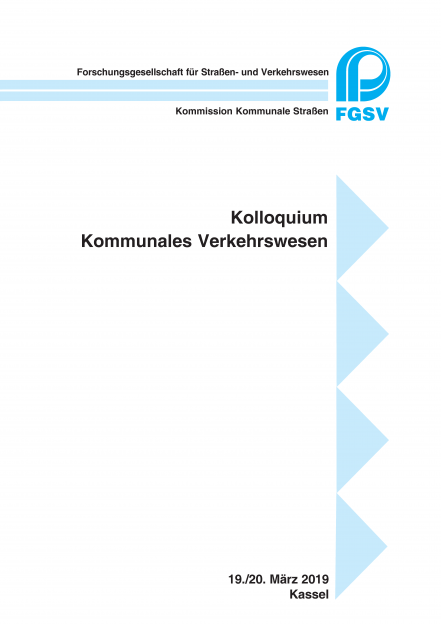 Kolloquium Kommunales Verkehrswesen 2019  