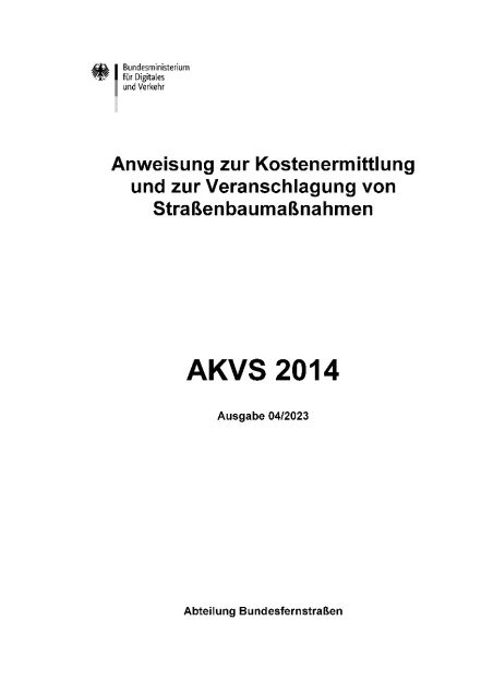 AKVS - Nachlieferung April 2023